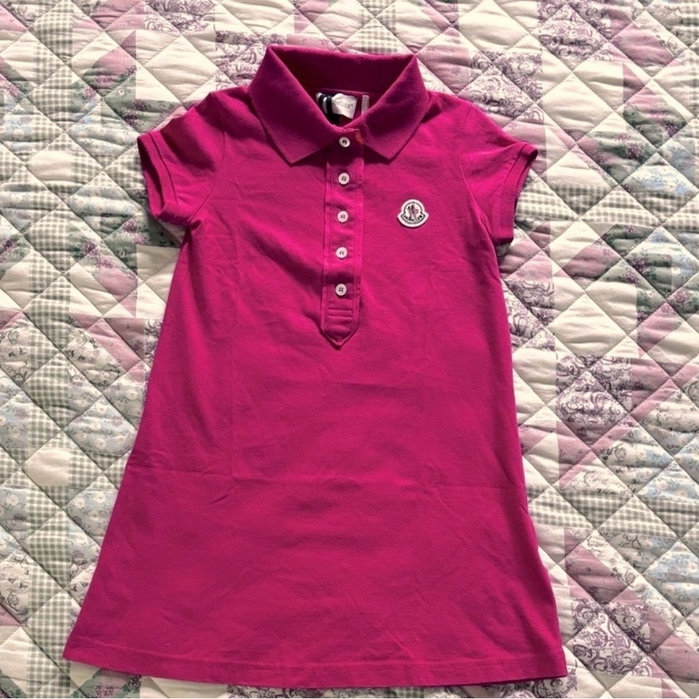 Moncler ABITO M/C DRESS Dark Pink Size 5 New with Tags Authentic